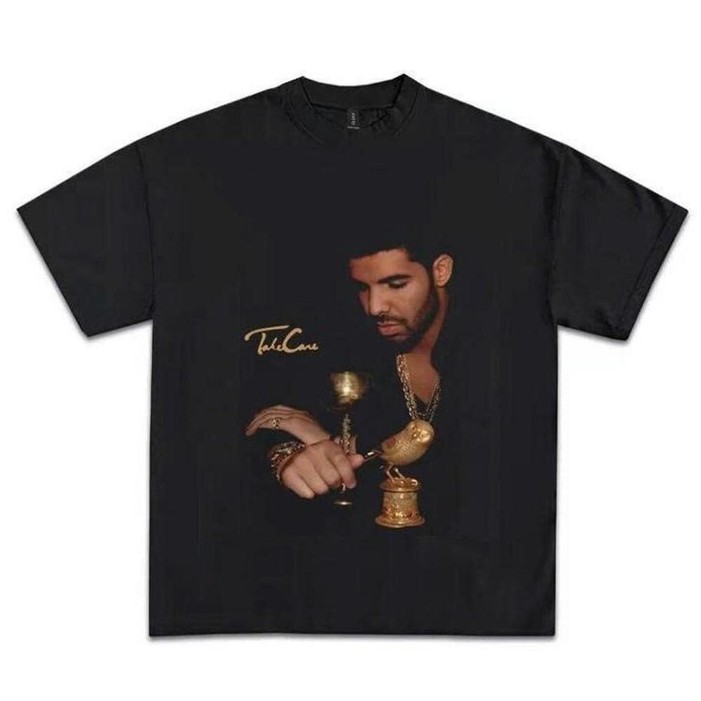 Drake T-Shirt In Black And Gold